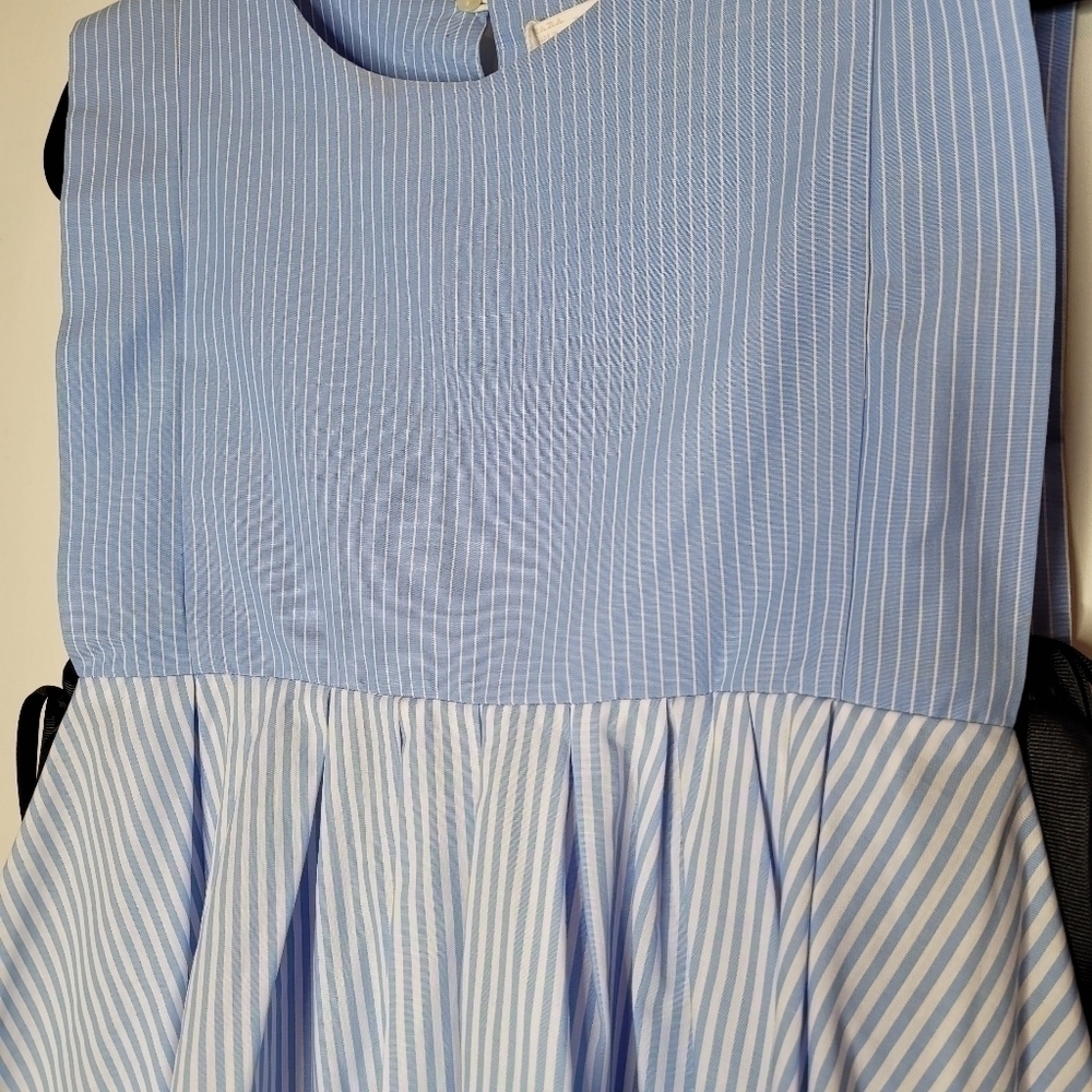 Zara Blue and White Striped Peplum Top - Picture 3 of 13